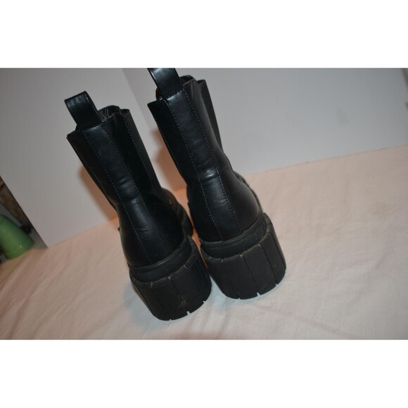 Redo Black Chunky Platform Boots Military Retro Monster - Picture 5 of 7